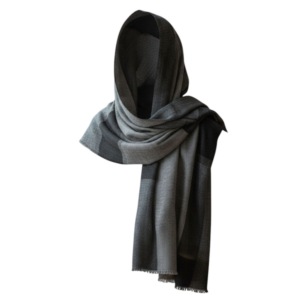 Brown Beige Vertical Stripe Scarf